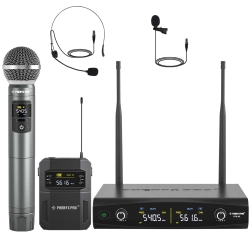 Bezprzewodowy system mikrofonowy Phenyx Pro PTU-52B 2 x 30 UHF zasięg 60 m