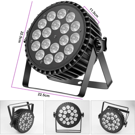 Reflektor DELIBANG zq01137 200W LED Par RGB UV 18 LED DMX-4/8CH