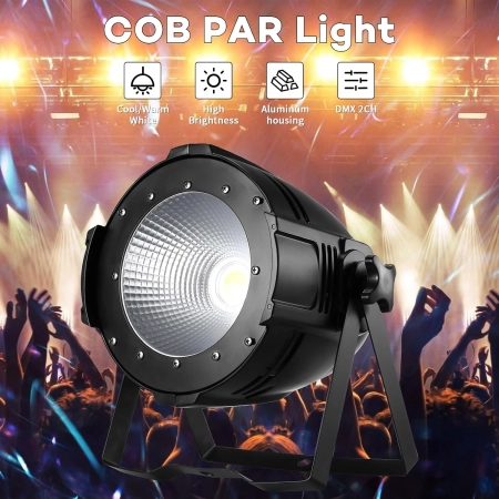 Reflektor COB LED PAR ZQ015 100W COB DMX BIały jasny i zimny