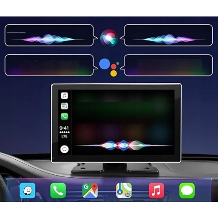 9-CALOWY BEZPRZEWODOWY APPLE CARPLAY I ANDROID CAR GPS BLUETOOTH FM AUX