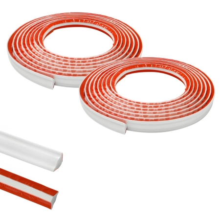 Listwa Zayejod Elastyczna PVC Biały 19x10mm 10M Samoprzylepna Wykończeniowa