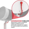 Stojak podłogowy głośnika Era300 metalowy biały 2 szt. zestaw