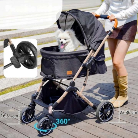 Wózek dla psa kota EchoSmile 4 w 1 składany do 20 kg