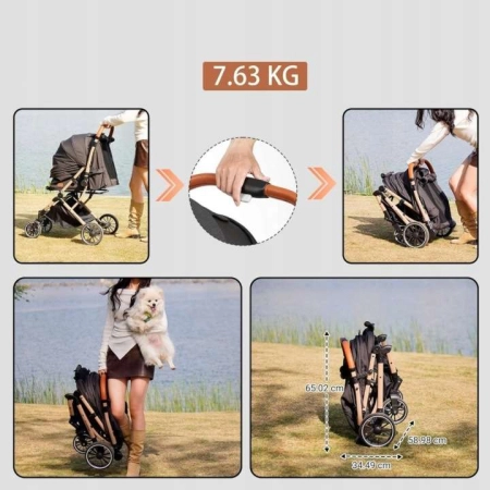 Wózek dla psa kota EchoSmile 4 w 1 składany do 20 kg