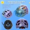 Kask rowerowy LIRENGUI Model fioletowy M lekki regulowany dla młodzieży