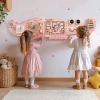 Zabawka edukacyjna Montessori drewniana deska aktywności centrum montowane