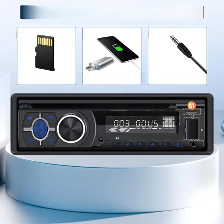 Radio samochodowe CAMECHO A3643 1Din Bluetooth 5.1 z CD DVD Smart