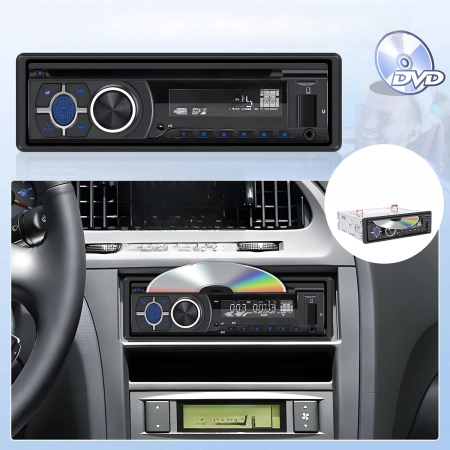 Radio samochodowe CAMECHO A3643 1Din Bluetooth 5.1 z CD DVD Smart