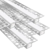 Profil aluminiowy LEDLightsWorld LED zestaw 4x1m mleczny dyfuzor 12 mm