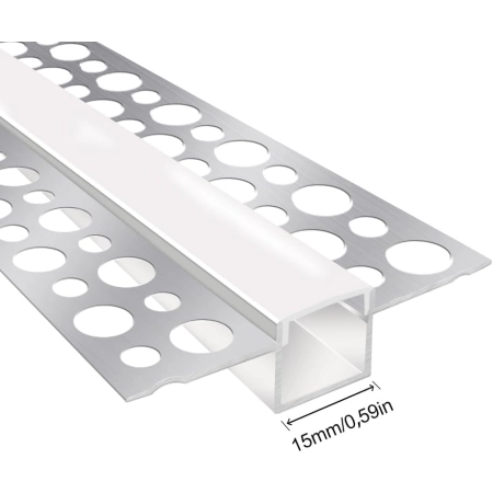 Profil aluminiowy LEDLightsWorld LED zestaw 4x1m mleczny dyfuzor 12 mm