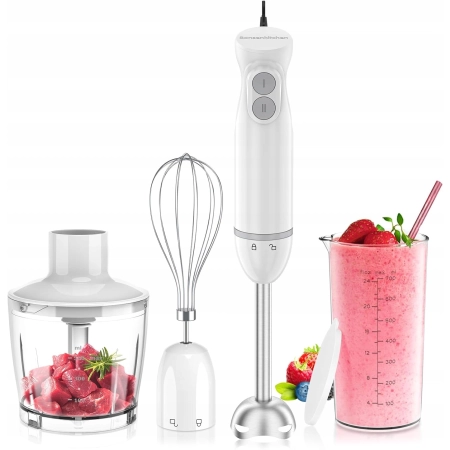 Bonsenkitchen 1000 W elektryczny blender ręczny ze stali nierdzewnej 4 IN 1
