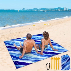 Przenośny ręcznik plażowy 210x200 cm – odporny na piasek i wodę