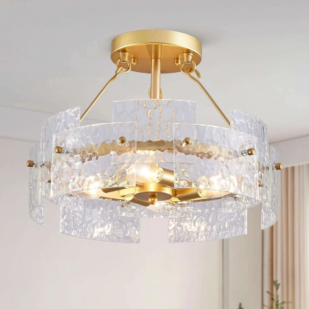 Lampa sufitowa Majhoiw Złoty Ø 40 cm 4 świateł E14 nowoczesna do wnętrz