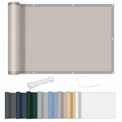 Osłona Balkonowa AXT SHADE 100x1000cm Taupe Ochrona UV i Wiatr PES 170g/m²