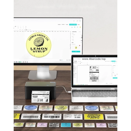Drukarka etykiet LEPERT DB402 4x6 termiczna USB do Shopify Windows Mac