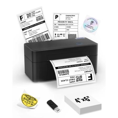 Drukarka etykiet LEPERT DB402 4x6 termiczna USB do Shopify Windows Mac