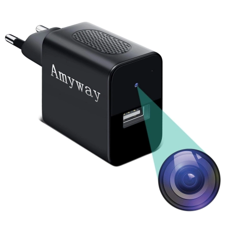 Kamera Mini Bezprzewodowa Czarna Amyway E8064 USB 32GB Full HD