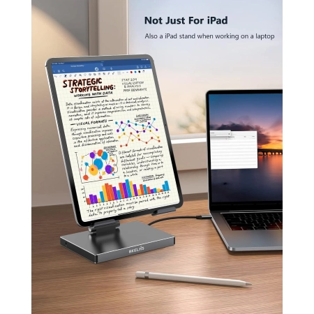 Stacja dokująca USB C 9w1 iPad Pro Air HDMI 4K PD Składana BKELHS Gray