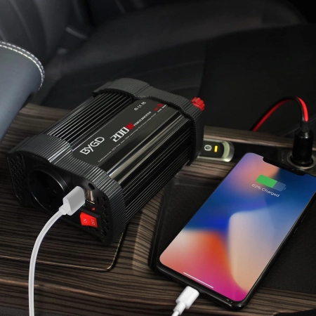 Przetwornica napięcia BYGD 200W Power Inverter 12V DC konwerter mocy
