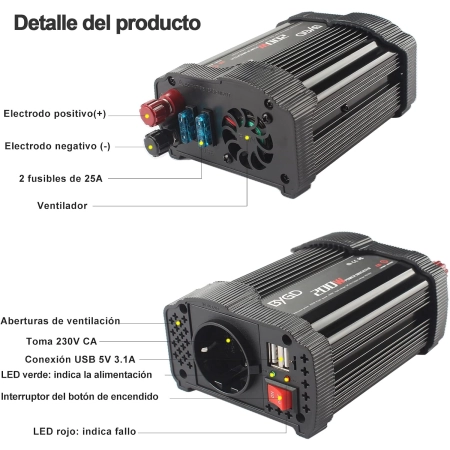 Przetwornica napięcia BYGD 200W Power Inverter 12V DC konwerter mocy