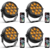 Zestaw 4 bezprzewodowych reflektorów ZQ01632 RGB Par 12 z pilotem