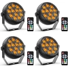 Zestaw 4 bezprzewodowych reflektorów ZQ01632 RGB Par 12 z pilotem