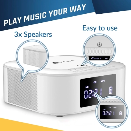 BOOMBOX RADIOODTWARZACZ KLIM E1 ODTWARZACZ CD USB EKRAN LCD ZESTAW STEREO