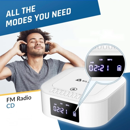 BOOMBOX RADIOODTWARZACZ KLIM E1 ODTWARZACZ CD USB EKRAN LCD ZESTAW STEREO