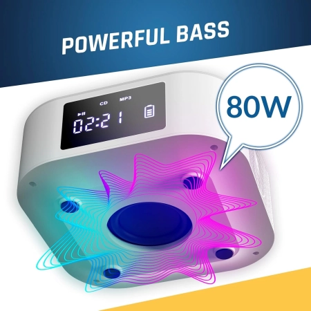 BOOMBOX RADIOODTWARZACZ KLIM E1 ODTWARZACZ CD USB EKRAN LCD ZESTAW STEREO