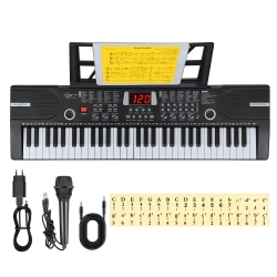 Keyboard Hricane 61 klawiszy DO NAUKI czarny