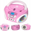 Klim Candy Boombox odtwarzacz CD dla dzieci różowy