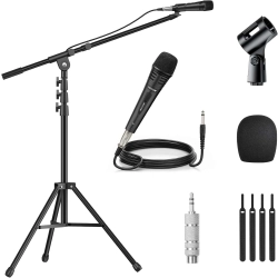 Mikrofon TONOR K1 Dynamiczny z Kablem XLR 5m i Statywem 635mm