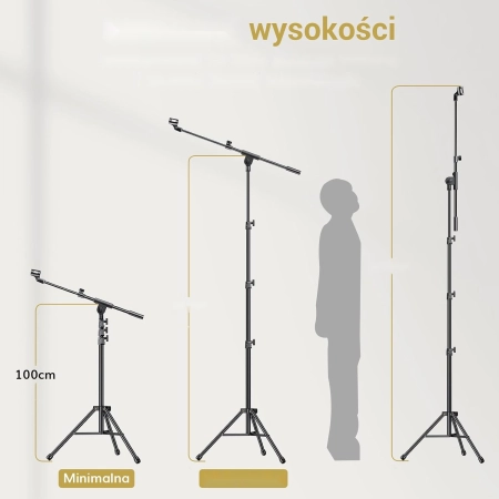 Mikrofon TONOR K1 Dynamiczny z Kablem XLR 5m i Statywem 635mm