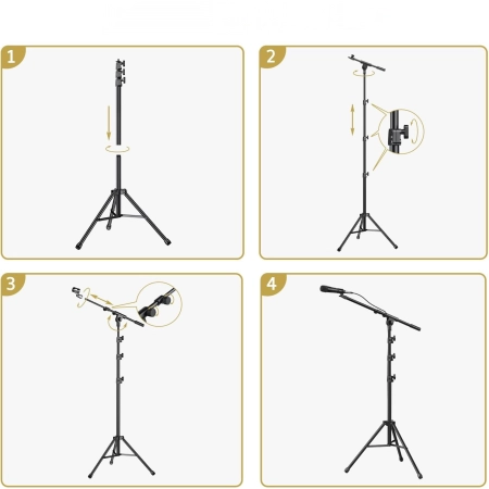 Mikrofon TONOR K1 Dynamiczny z Kablem XLR 5m i Statywem 635mm