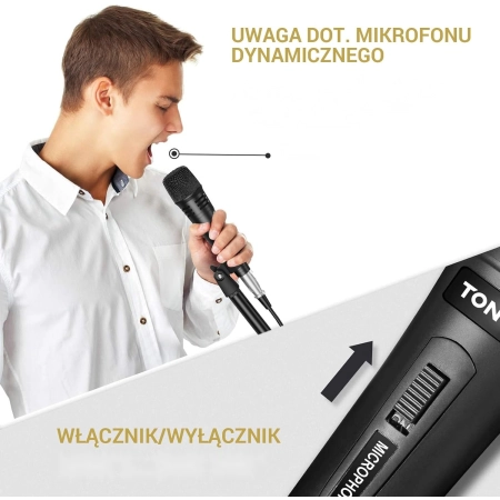 Mikrofon TONOR K1 Dynamiczny z Kablem XLR 5m i Statywem 635mm
