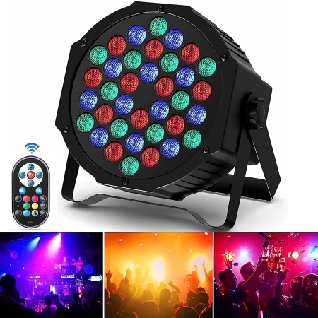 LED Par Slim 36 ZQ01082 RGBW Disco Light DMX512 z pilotem