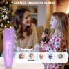 Zestaw karaoke Dislocati Zestaw do karaoke fioletowy 2 mikrofony Bluetooth