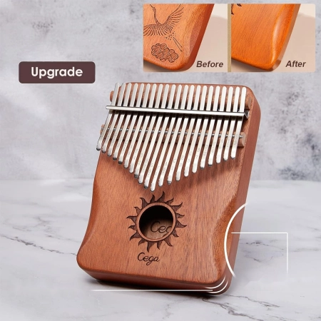 Kalimba Cega Piano 21 kluczy torba afrykański instrument
