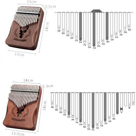 Kalimba Cega Piano 21 kluczy torba afrykański instrument