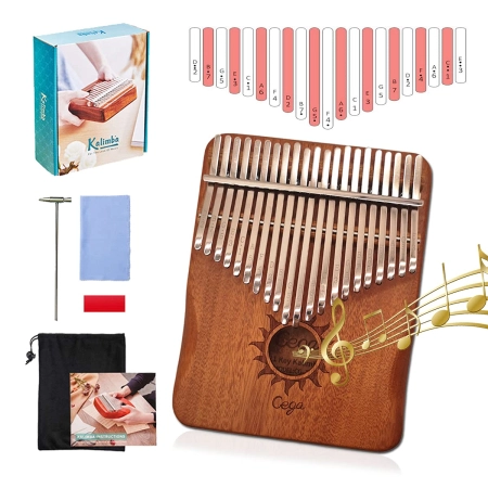 Kalimba Cega Piano 21 kluczy torba afrykański instrument