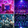 Lampa imprezowa LED RGB 3W Disco obrotowa 360° pilot DJ
