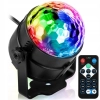 Lampa imprezowa LED RGB 3W Disco obrotowa 360° pilot DJ