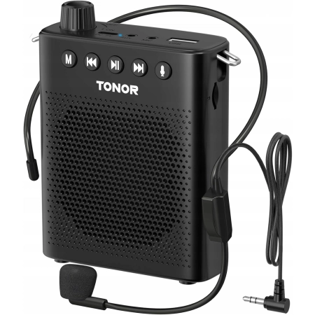 TONOR Wzmacniacz Głosu Bluetooth Przenośny Z Mikrofonem Trener Nauczyciel