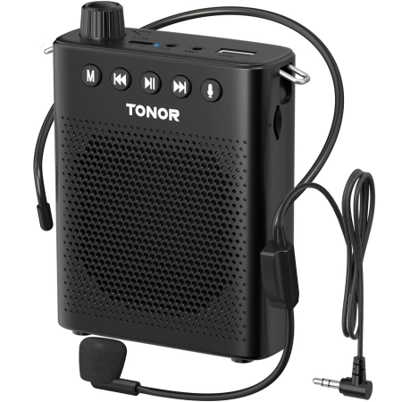 TONOR Wzmacniacz Głosu Bluetooth Przenośny Z Mikrofonem Trener Nauczyciel