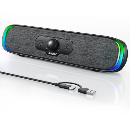 Głośnik Soundbar PC Bluetooth RGB USB-C LED Gamingowy Soulion R200