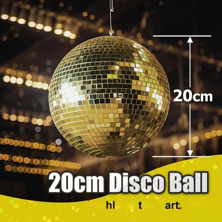 Kulka dyskotekowa DJ Złota 20cm na imprezę do klubu