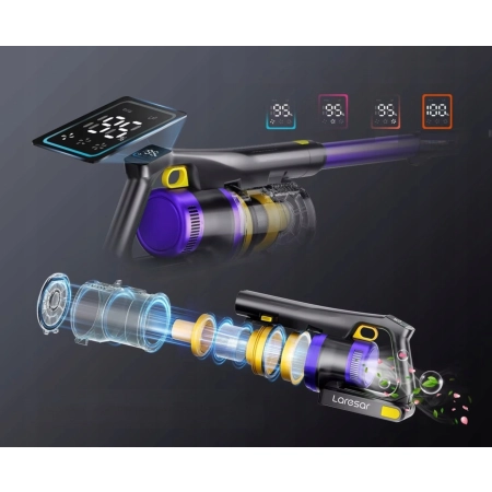 Odkurzacz Bezprzewodowy Akumulatorowy Laresar X11 V11 550W 55kPa