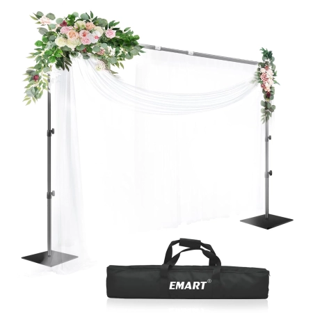 EMART STATYW DO TŁA FOTOGRAFICZNEGO 3x2.6m STUDIO ZESTAW TELESKOPOWY