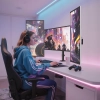 PUTORSEN Uchwyt biurkowy POTRÓJNY na 3x monitory LCD 13-27'