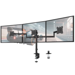 PUTORSEN Uchwyt biurkowy POTRÓJNY na 3x monitory LCD 13-27'